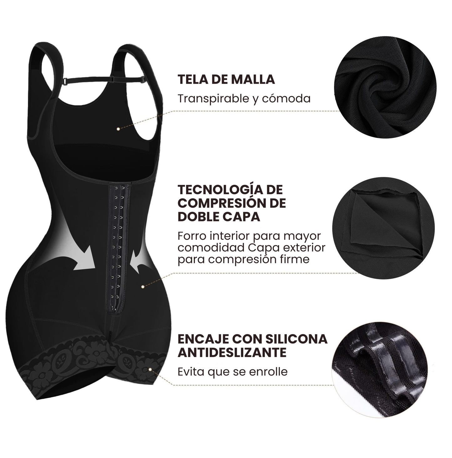 Ολόσωμο Sculpt Lift με Φερμουάρ