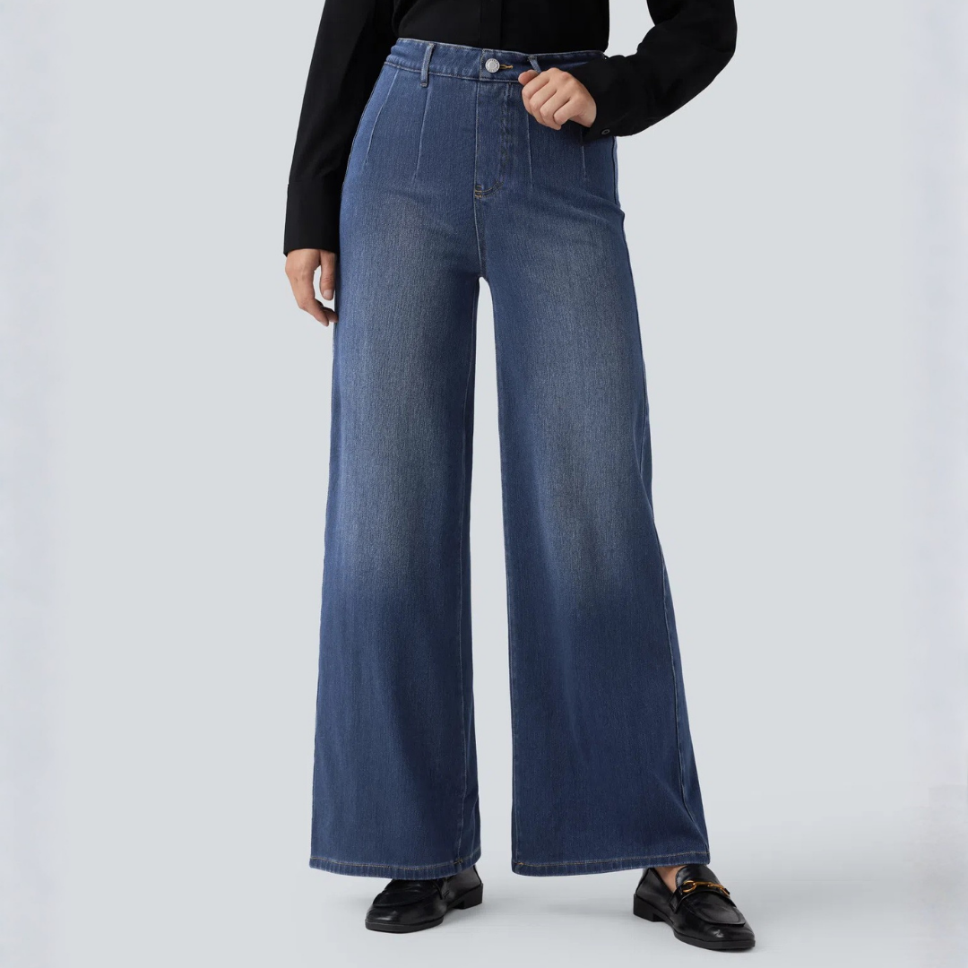 Jeans SculptFlex Tiro Medio Wide