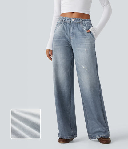 Jeans FlexWide Tiro Medio