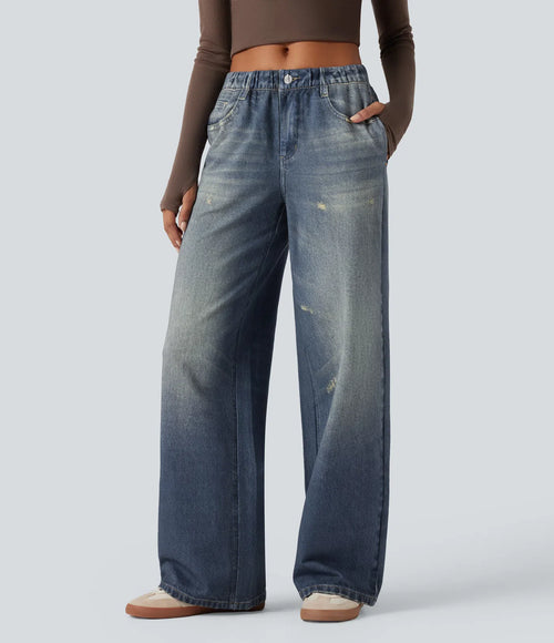 Jeans FlexWide Tiro Medio