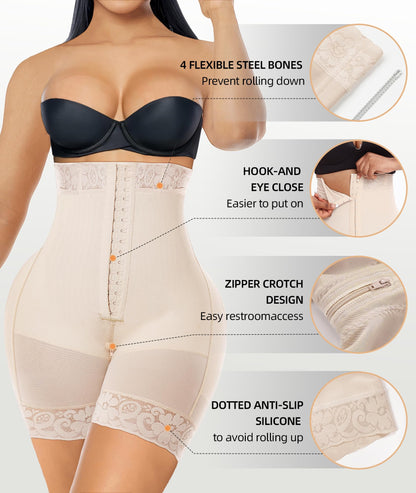 ZipEase High Waist Shaping Shorts