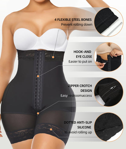 ZipEase High Waist Shaping Shorts