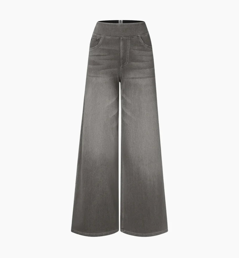 Jeans Flex Tiro Medio Wide