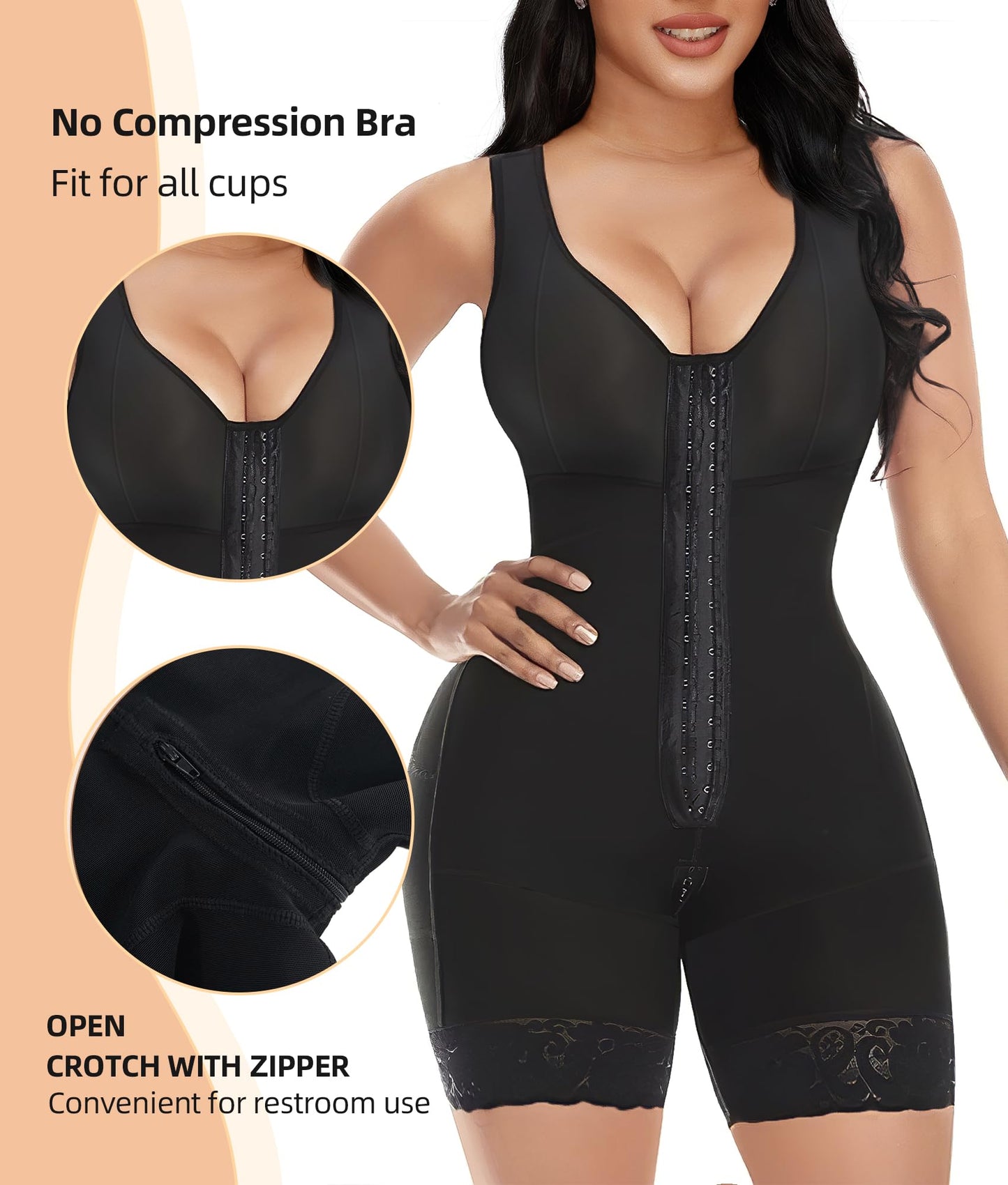 Body Moldeador Integral con Cremallera