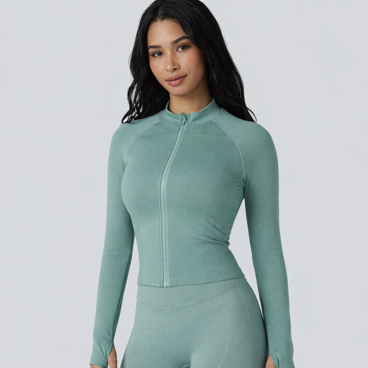 Seamless Flow Zip Yoga Jacket
