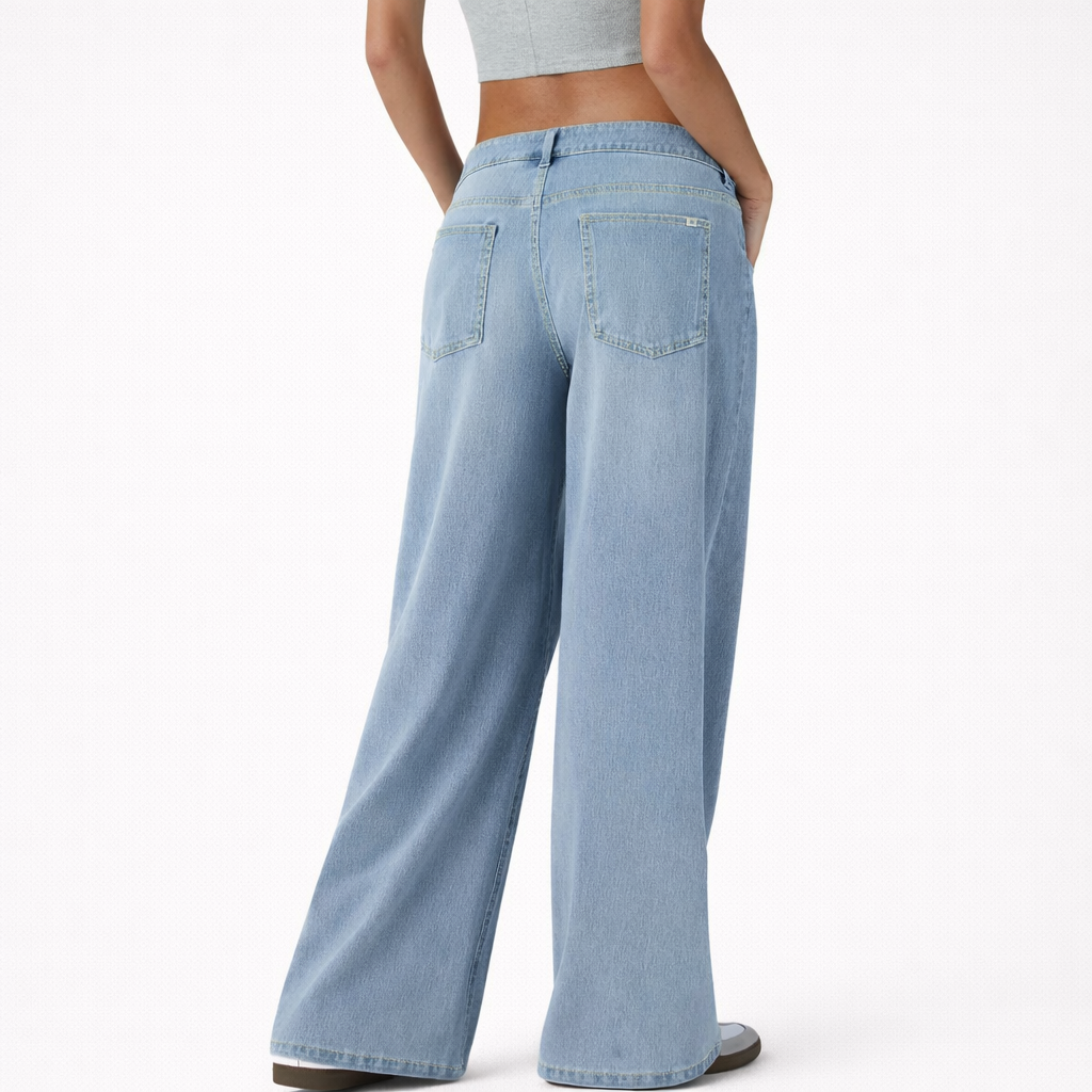 Jeans AsymLow Tiro Bajo Asimétrico
