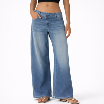 Jeans AsymLow Tiro Bajo Asimétrico