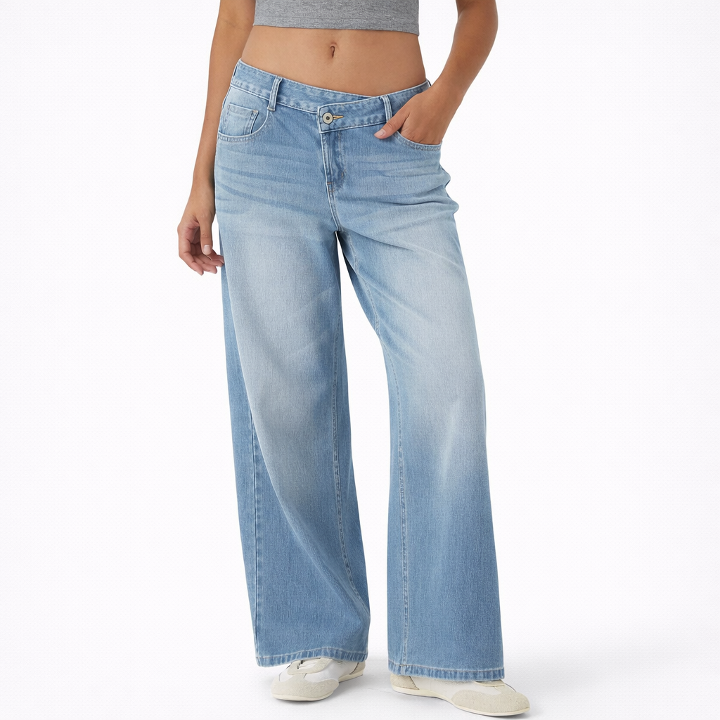 Jeans AsymLow Tiro Bajo Asimétrico