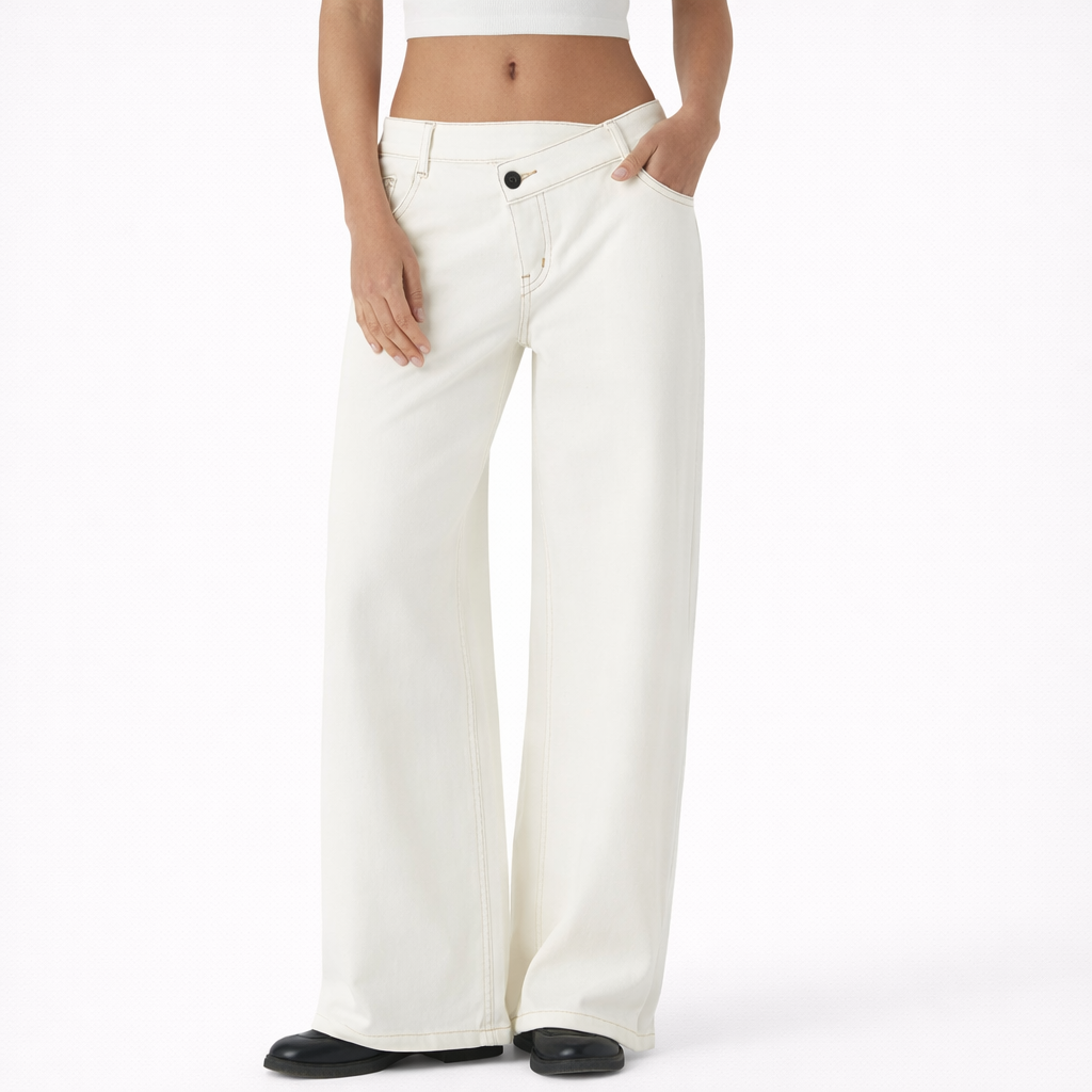 Jeans AsymLow Tiro Bajo Asimétrico