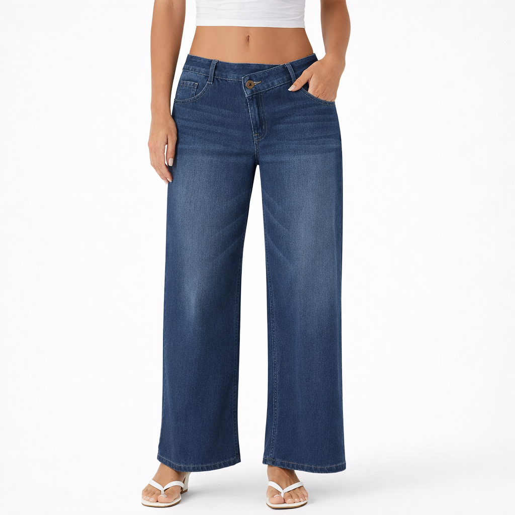 Jeans AsymLow Tiro Bajo Asimétrico