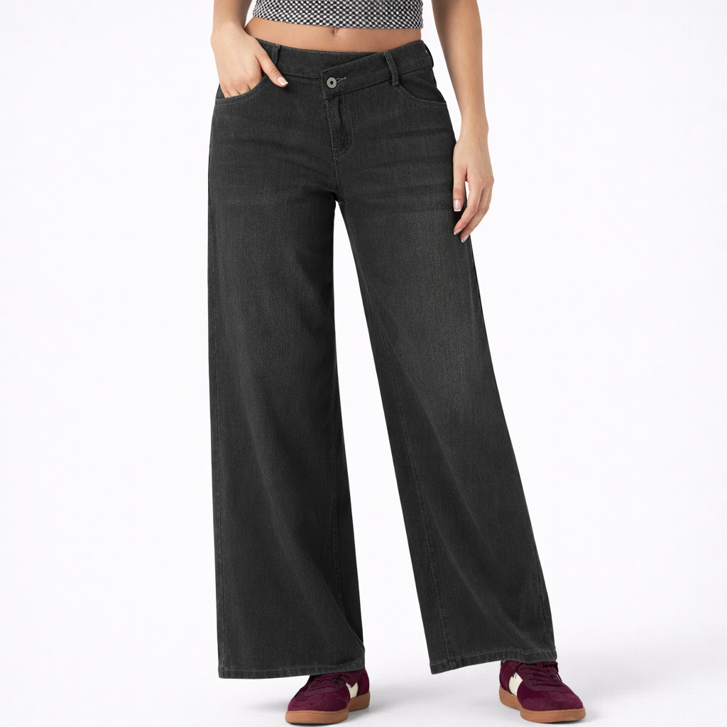 Jeans AsymLow Tiro Bajo Asimétrico