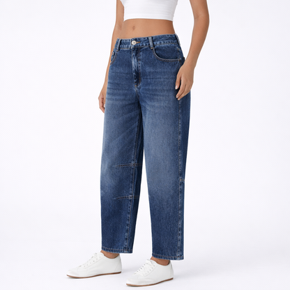 Jeans Barrel Tiro Bajo Flex