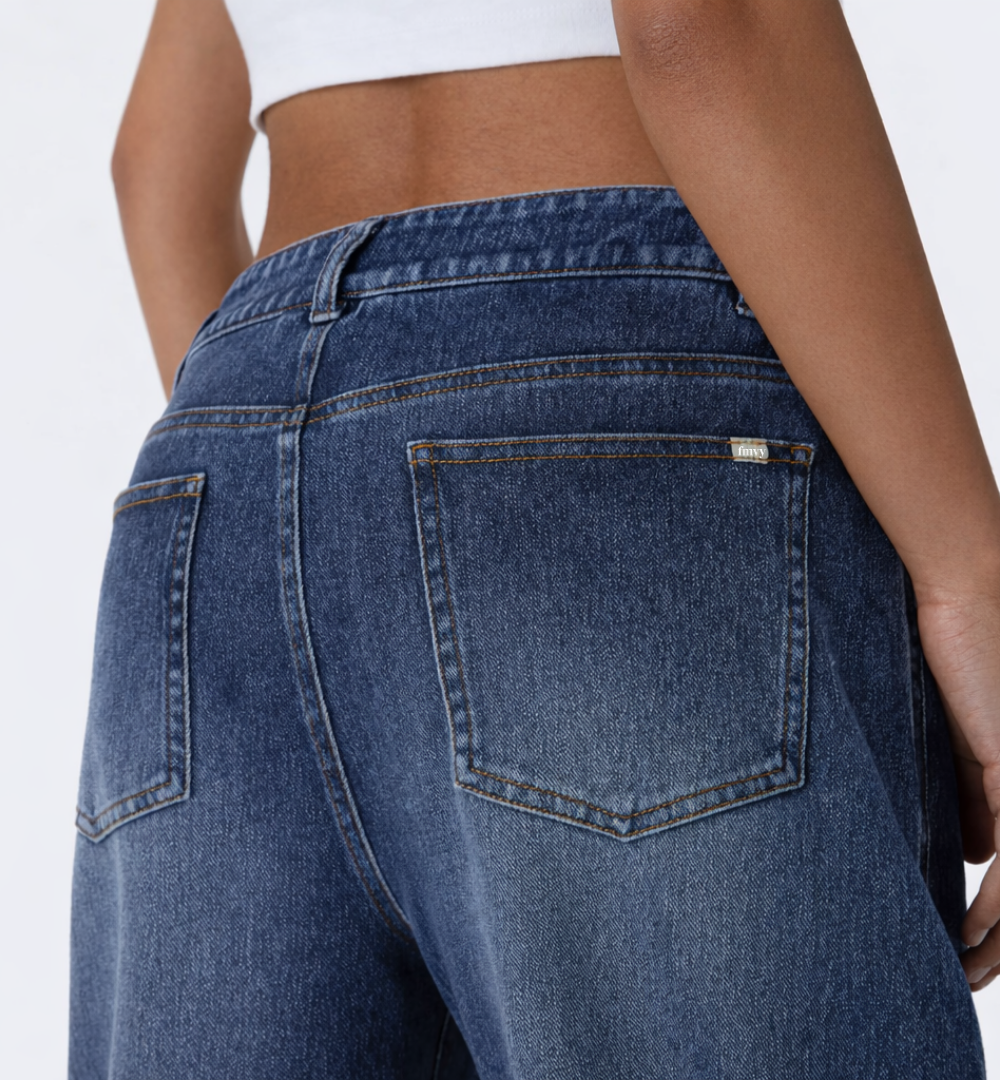 Jeans Barrel Tiro Bajo Flex
